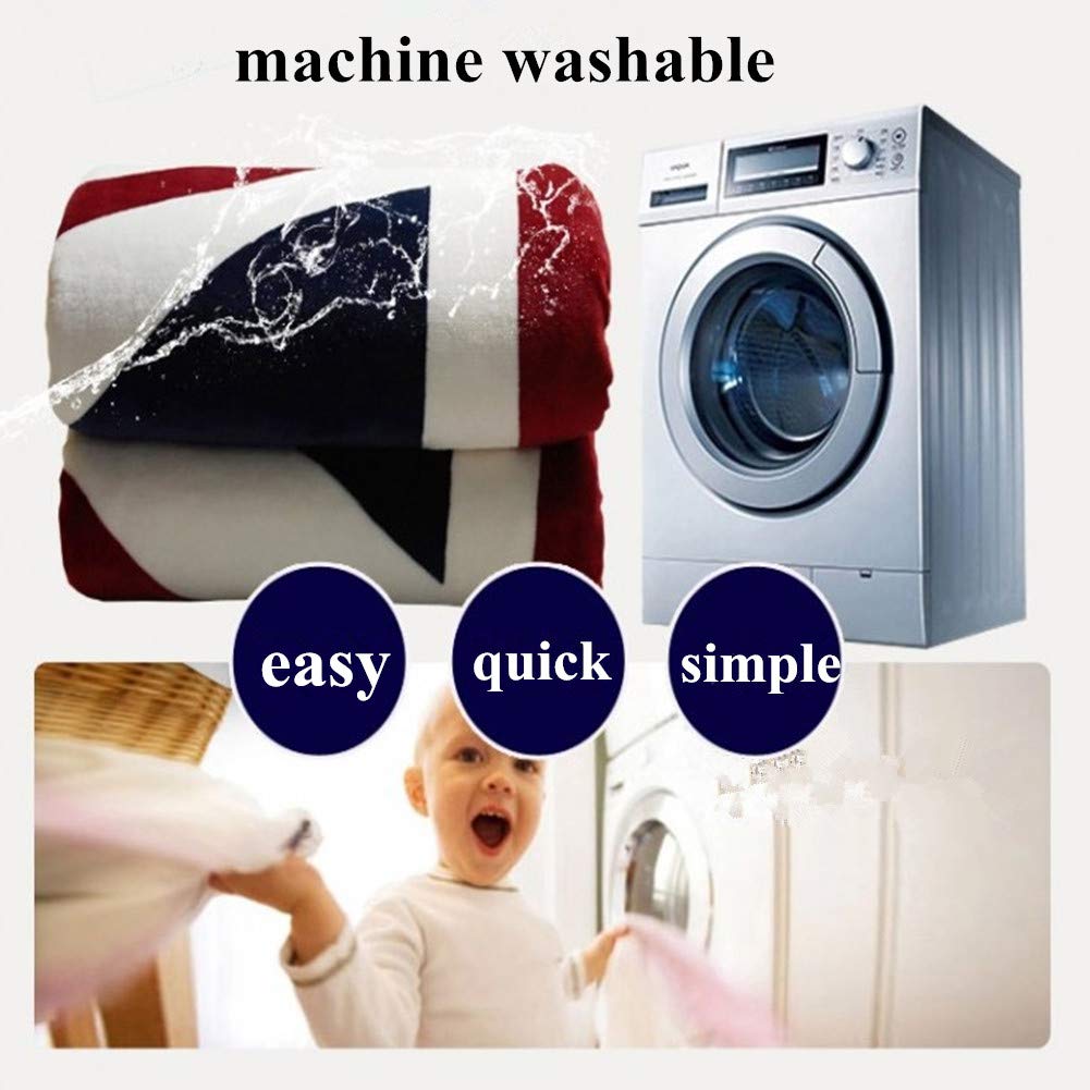 Floroux Couverture en flanelle Sherpa | Couverture douce avec drapeau américain | Doux & Chaud