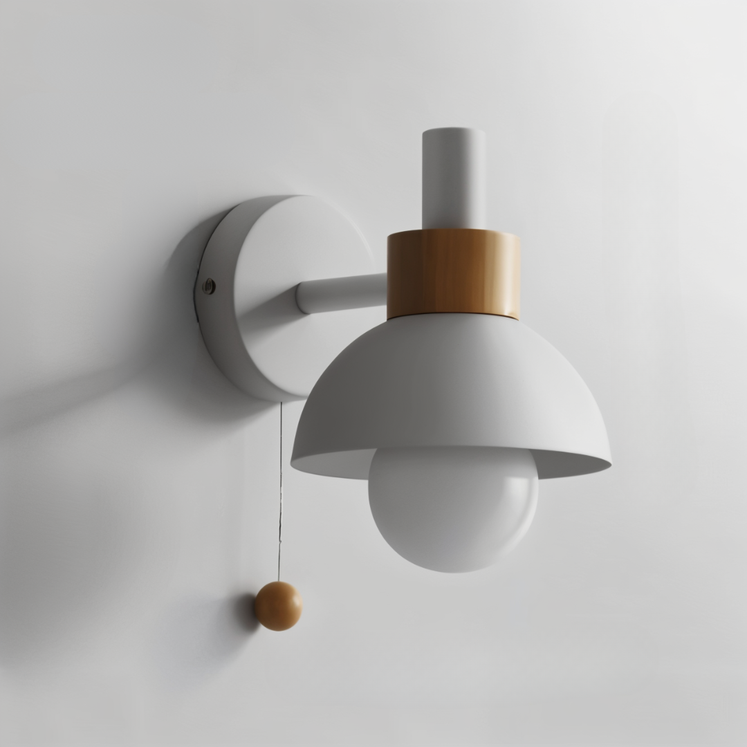 Applique murale Floroux – Design scandinave avec interrupteur à tirette