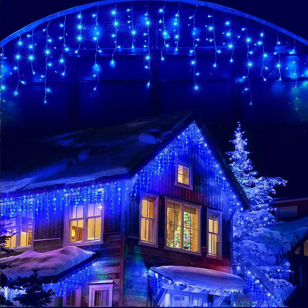 EclatFestif Éclairage Extérieur - Éblouissant Éclairage en Rideau LED pour l'Extérieur