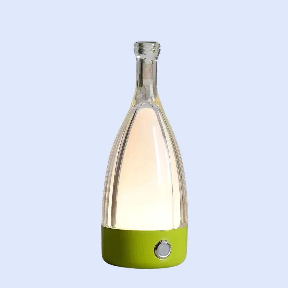 Floroux Decorative Rechargeable Night Lamp | Wine Bottle Design | Ambient LED Lighting | Wireless