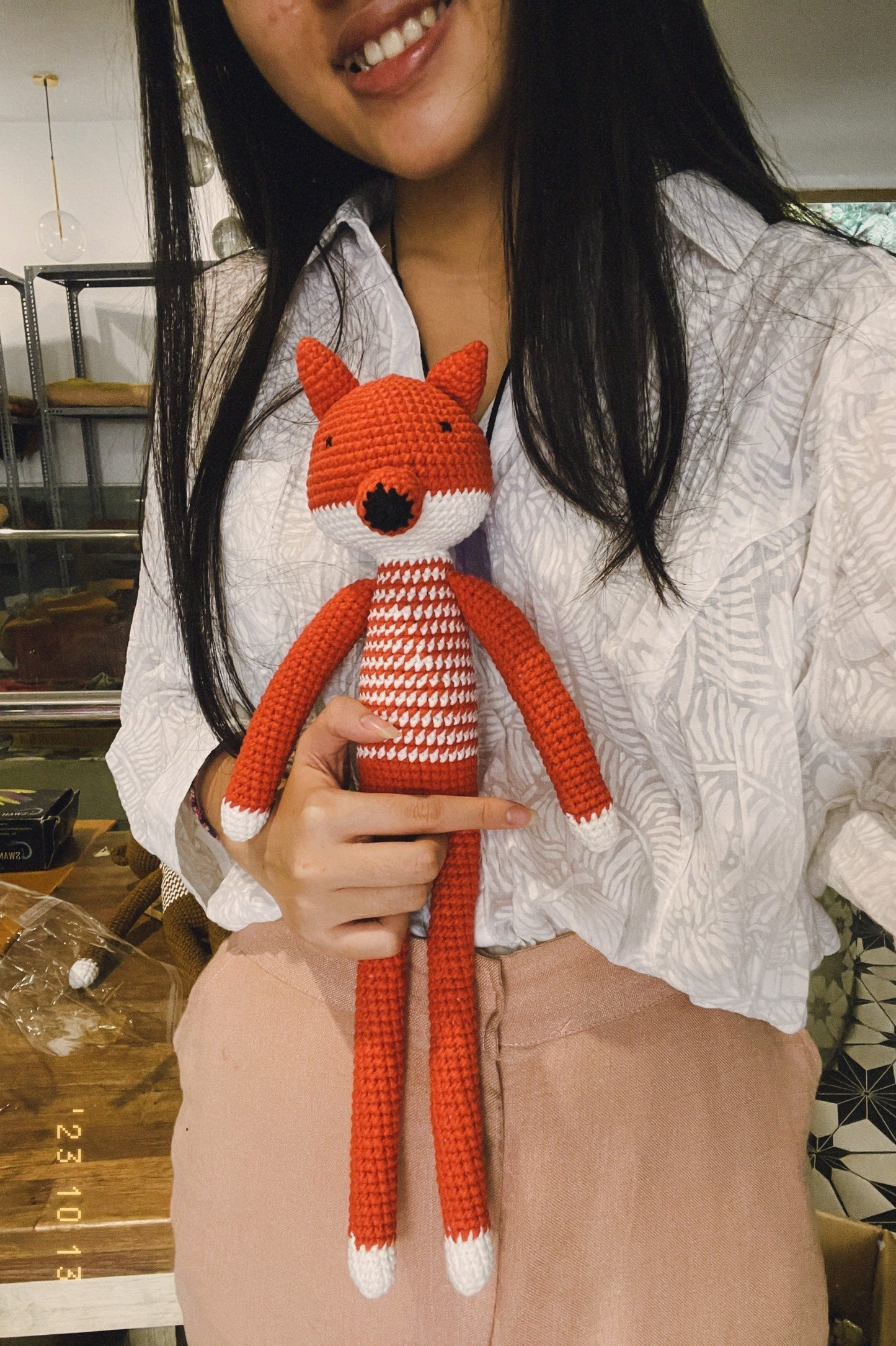 Floroux - Jouet câlin en crochet à la main en forme de renard pour enfants