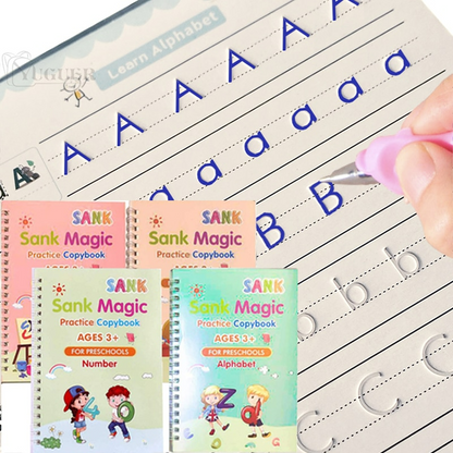 ScribbleJoy Livre - Cahier Educatif Réutilisable pour Enfants