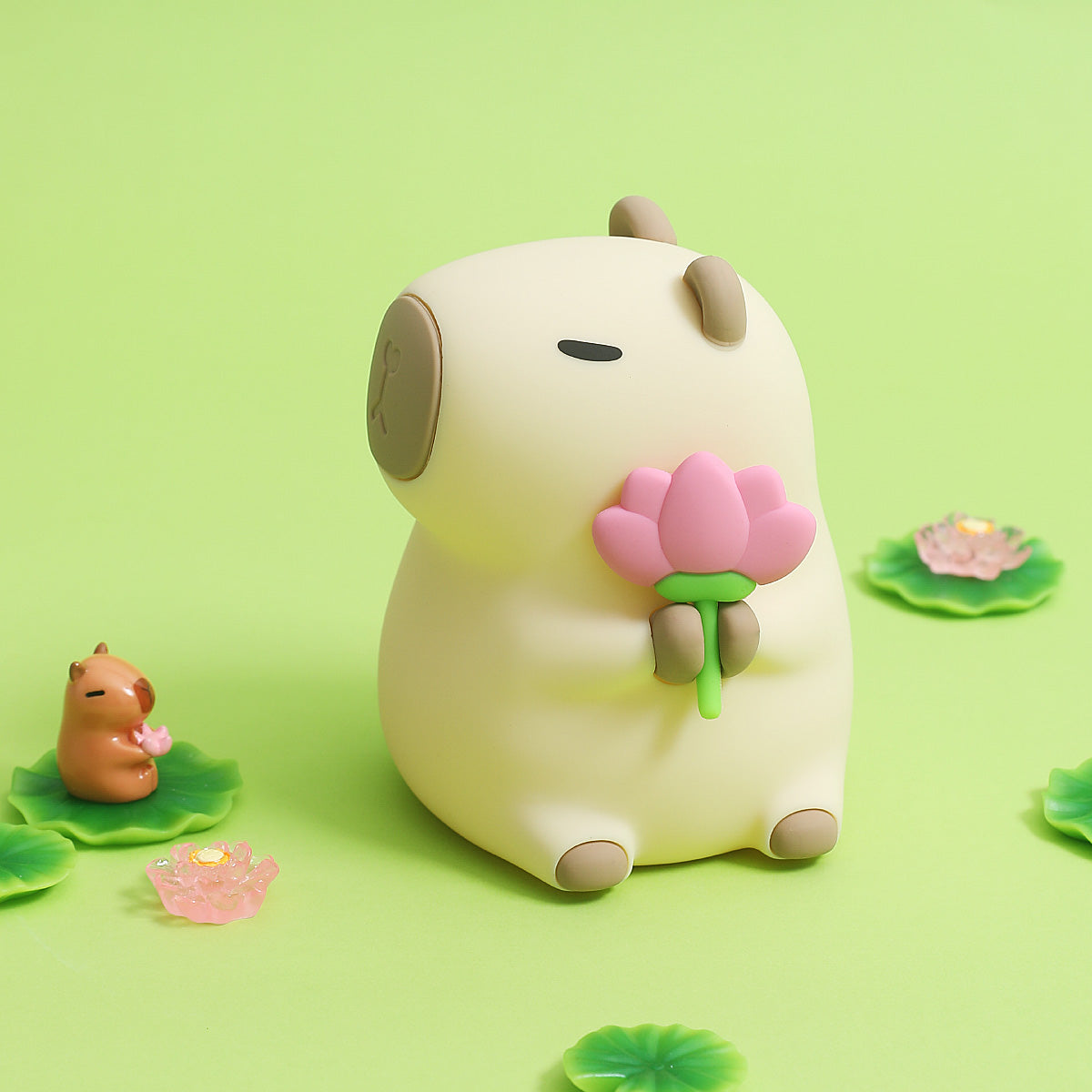 Lampe de chevet en silicone squishy Capybara 2024 - Cadeau parfait pour les enfants et les filles