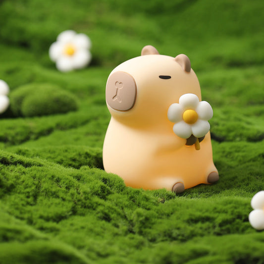 Lampe de chevet en silicone squishy Capybara 2024 - Cadeau parfait pour les enfants et les filles
