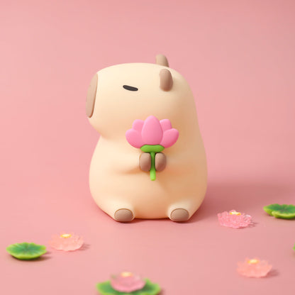 Lampe de chevet en silicone squishy Capybara 2024 - Cadeau parfait pour les enfants et les filles