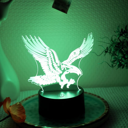 EagleLight – Lampe de nuit LED 3D avec couleurs et tactile