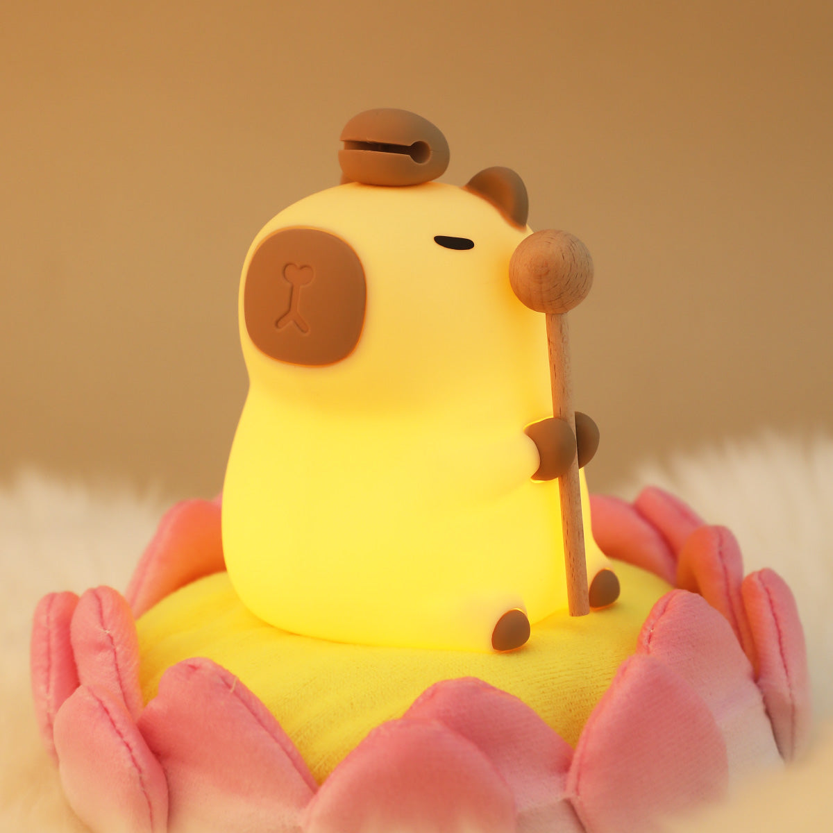 Lampe de chevet en silicone squishy Capybara 2024 - Cadeau parfait pour les enfants et les filles
