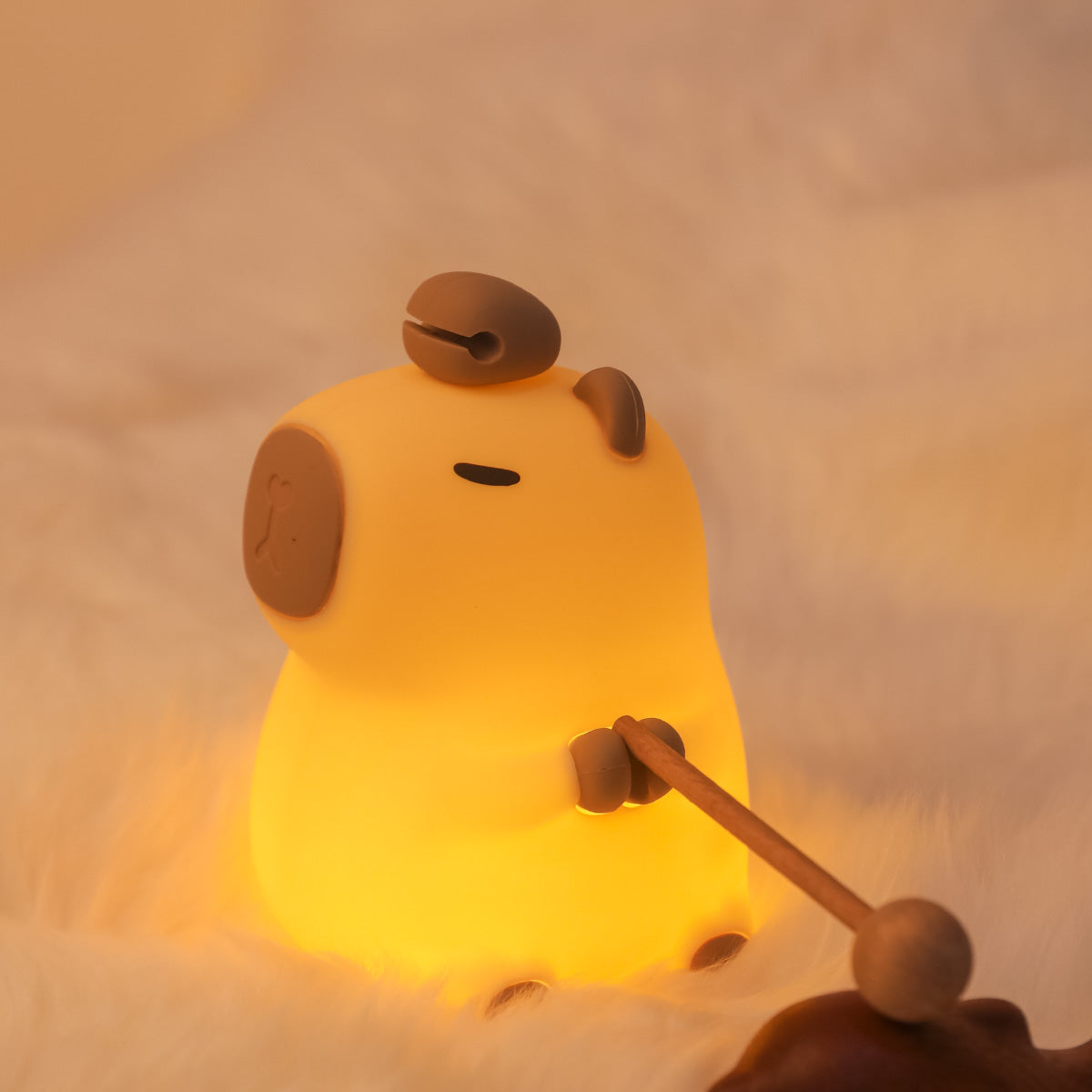 Lampe de chevet en silicone squishy Capybara 2024 - Cadeau parfait pour les enfants et les filles