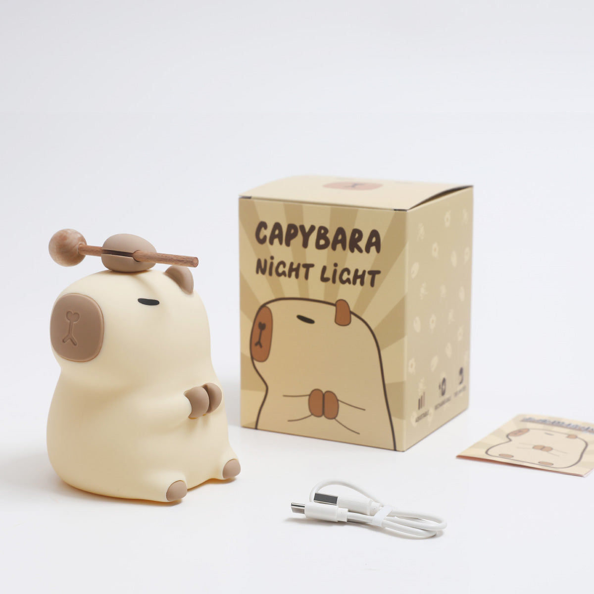 Lampe de chevet en silicone squishy Capybara 2024 - Cadeau parfait pour les enfants et les filles