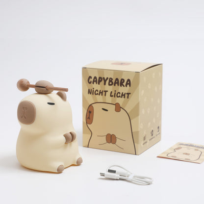 Lampe de chevet en silicone squishy Capybara 2024 - Cadeau parfait pour les enfants et les filles