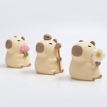 Lampe de chevet en silicone squishy Capybara 2024 - Cadeau parfait pour les enfants et les filles
