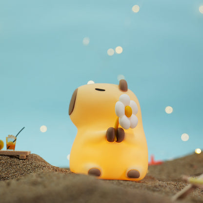 Lampe de chevet en silicone squishy Capybara 2024 - Cadeau parfait pour les enfants et les filles