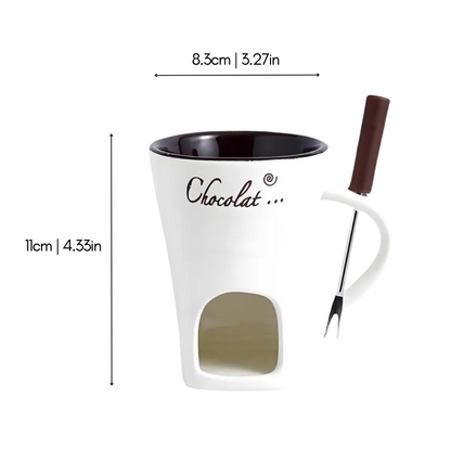 ChocoFondue - Bol élégant pour chocolat et fromage fondants