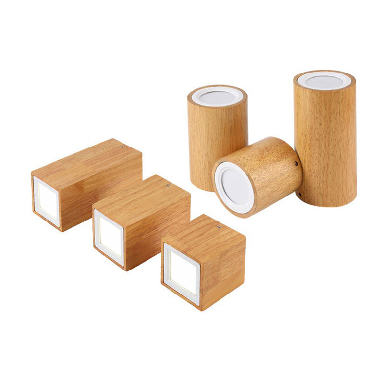 Floroux Design Nordic LED Plafonnier | Effet Bois | Monté Encastré | Blanc Chaud ou Blanc Froid | Éclairage Élégant pour la Maison