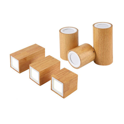 Floroux Design Nordic LED Plafonnier | Effet Bois | Monté Encastré | Blanc Chaud ou Blanc Froid | Éclairage Élégant pour la Maison