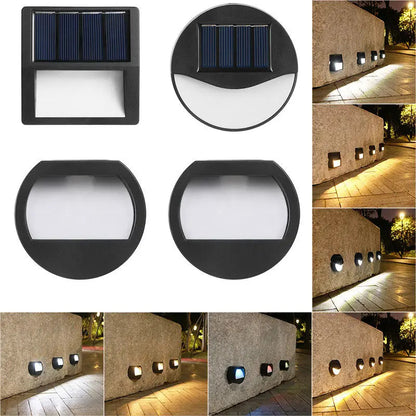 EcoGlow - Lumières de jardin solaires LED étanches, rondes et carrées
