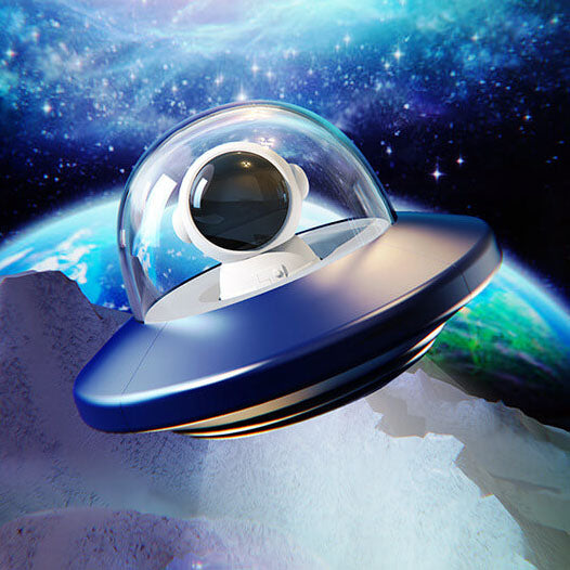 Design moderne de veilleuse astronaute