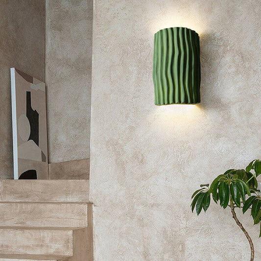 Floroux Nordic Resin Wall Sconce | Half-Cylinder | Creative Stripes | 2 Fixtures | Decorative Lighting for the Home
