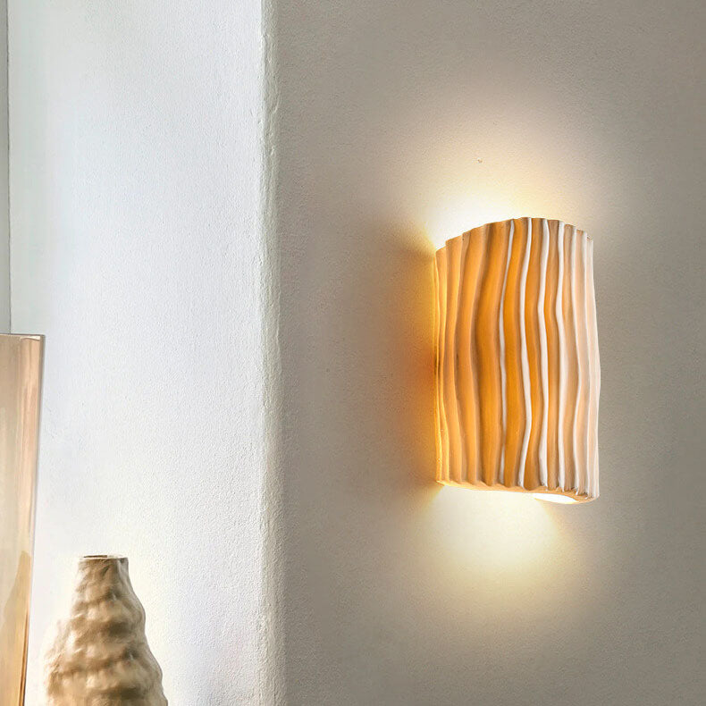 Floroux Nordic Resin Wall Sconce | Half-Cylinder | Creative Stripes | 2 Fixtures | Decorative Lighting for the Home