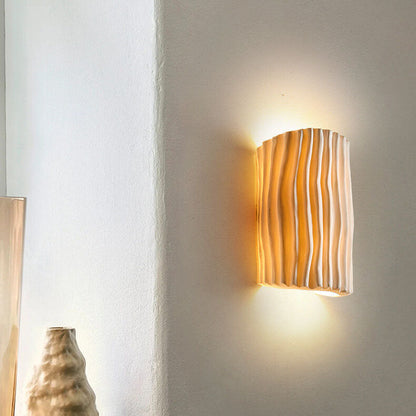 Floroux Nordic Resin Wall Sconce | Half-Cylinder | Creative Stripes | 2 Fixtures | Decorative Lighting for the Home