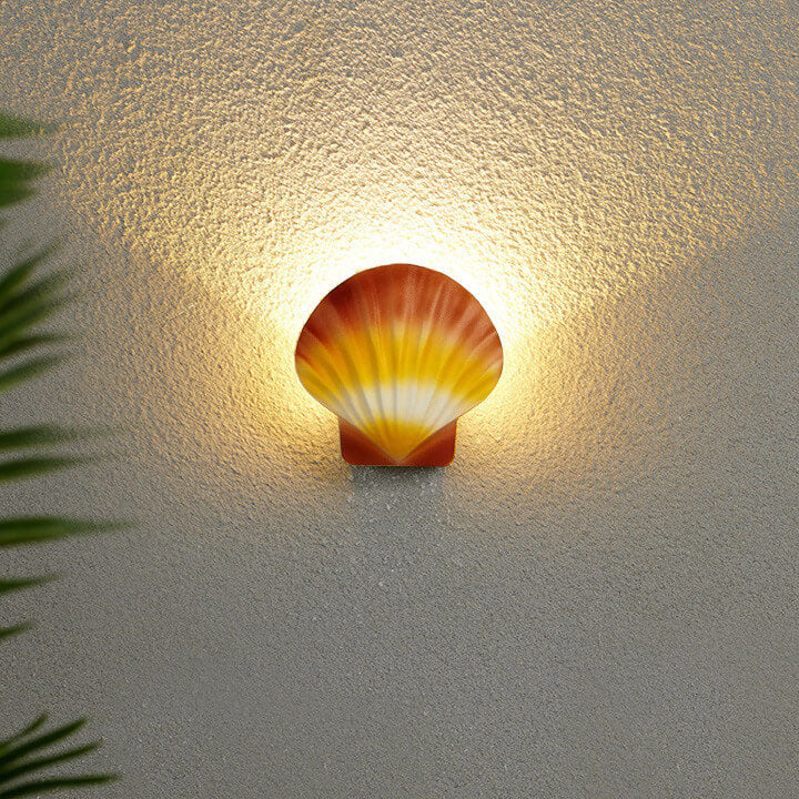 Floroux LED Applique Murale | Design Créatif en Coquillage | Aluminium | Étanche | Éclairage Exterieur