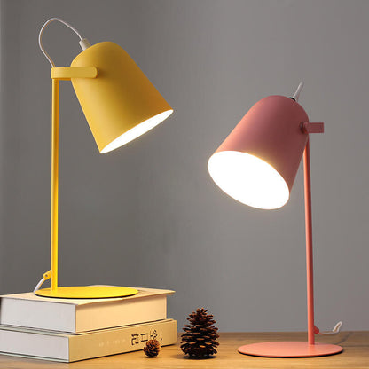 Floroux Nordic Table Lamp in Creative Bucket Design | 1-bulb | Selection of Colored Macarons