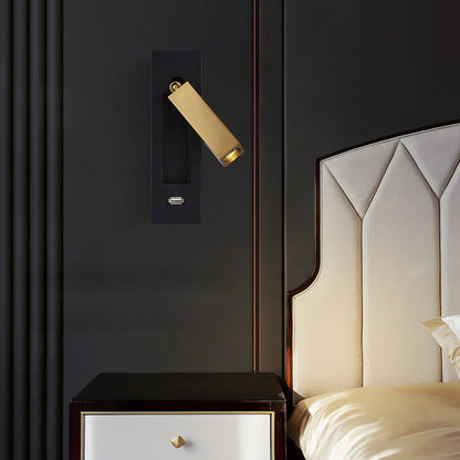 Floroux Applique Murale LED Minimaliste | Design Rectangulaire en Aluminium | Avec Interrupteur et Option USB