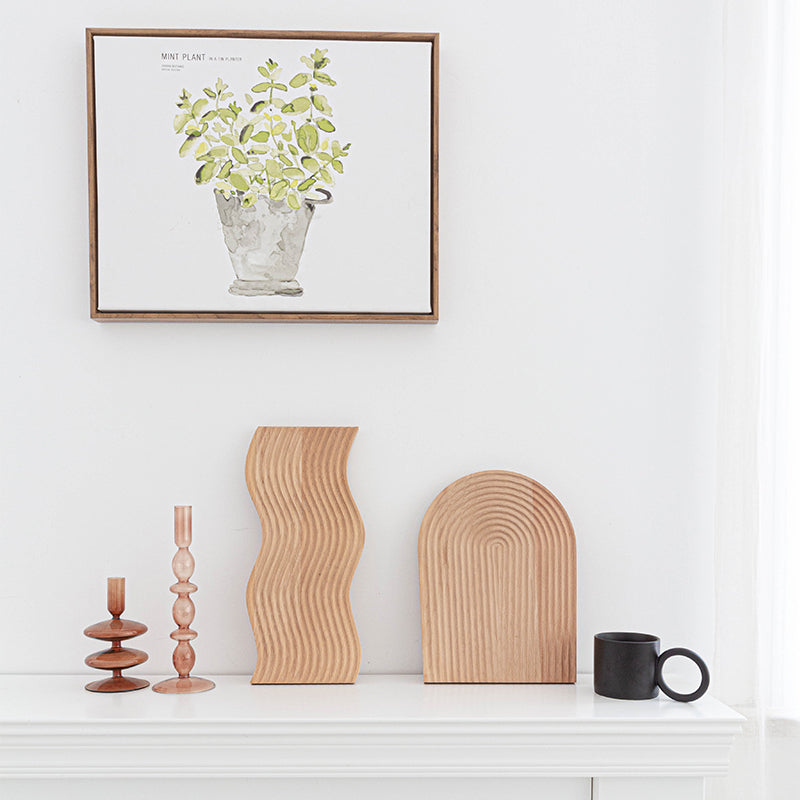 Bol de rangement en bois en forme d'arc ondulé Garduru