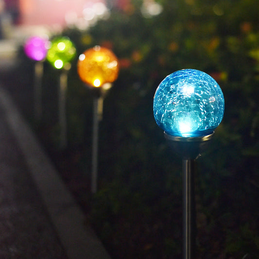 Floroux Solar Garden Light | Lampe à tête ronde LED colorée | Solaire | Lumière de paysage pour pelouses et allées