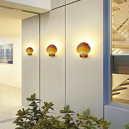 Floroux LED Applique Murale | Design Créatif en Coquillage | Aluminium | Étanche | Éclairage Exterieur