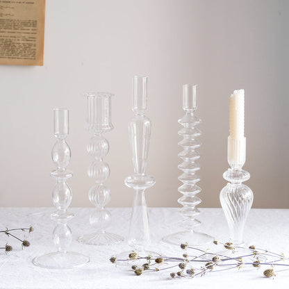 Chandelier à bougie superposé coloré pastel Garduru