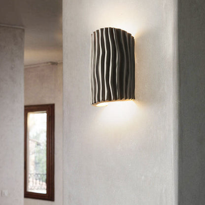 Floroux Nordic Resin Wall Sconce | Half-Cylinder | Creative Stripes | 2 Fixtures | Decorative Lighting for the Home