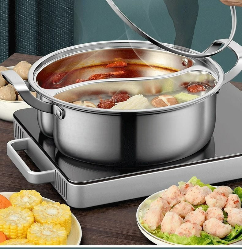 EmieCook - Casserole de Cuisine en Acier Inoxydable de Luxe