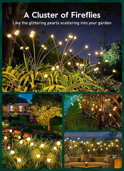 Floroux Firefly Solar LED Lamp Outdoor | Waterproof Lawn Lighting | Decorative Solar Lamp