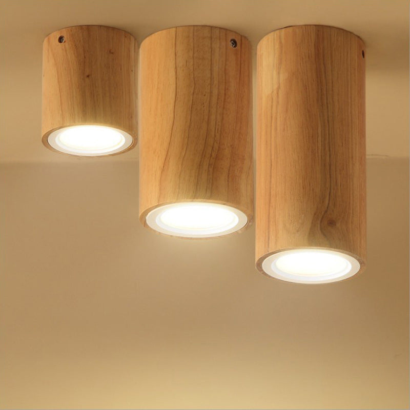 Floroux Design Nordic LED Plafonnier | Effet Bois | Monté Encastré | Blanc Chaud ou Blanc Froid | Éclairage Élégant pour la Maison