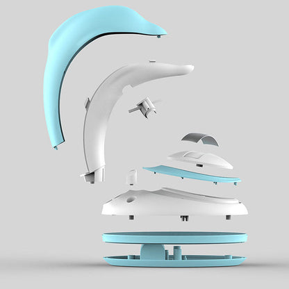 Lumière nocturne LED USB de dauphin à projection arc-en-ciel