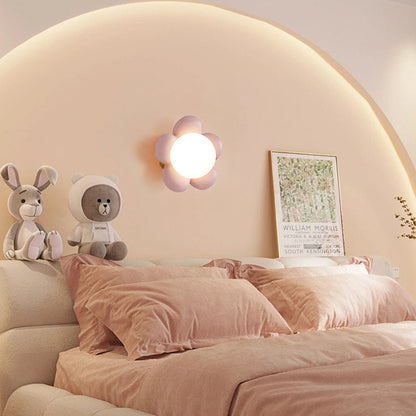 Floroux Applique Murale | Design Nordique Créatif | Forme de Fleur | Céramique & Bois | 1-Source