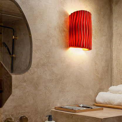 Floroux Nordic Resin Wall Sconce | Half-Cylinder | Creative Stripes | 2 Fixtures | Decorative Lighting for the Home