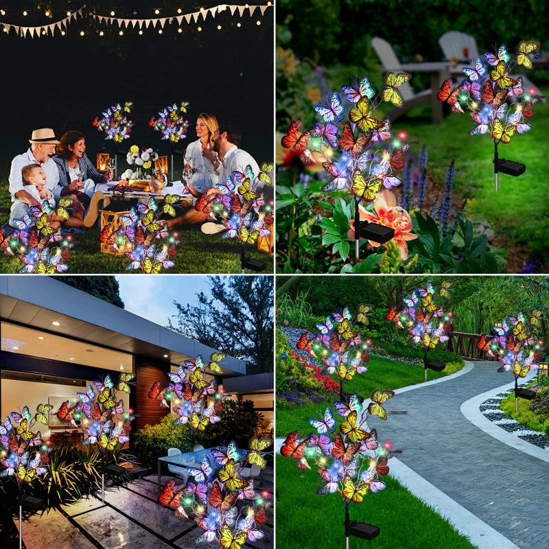 Floroux Packets Lumières de Papillon Solaires Extérieures