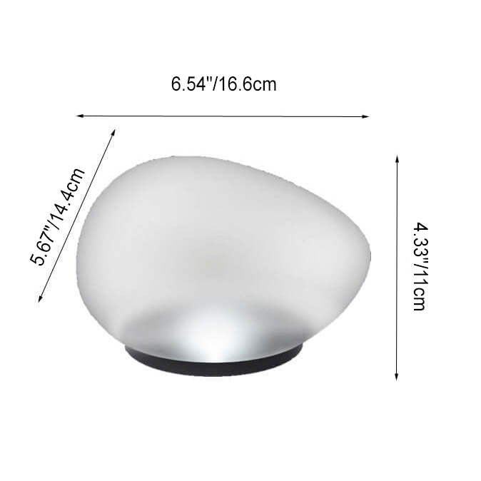 Floroux Solar LED Lampe d'extérieur | Verre sablé au design de galets | Éclairage de jardin durable