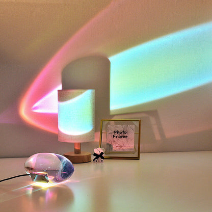 Floroux LED table lamp | Creative crystal projector | Angel eye design | Color changing + remote control