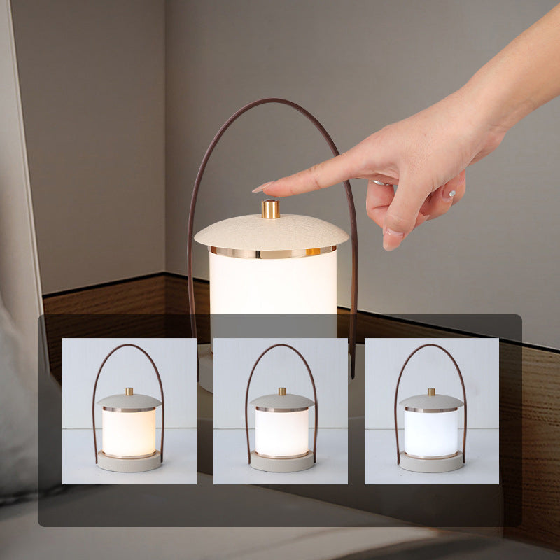 Lampe de camping LED au design cylindrique portable
