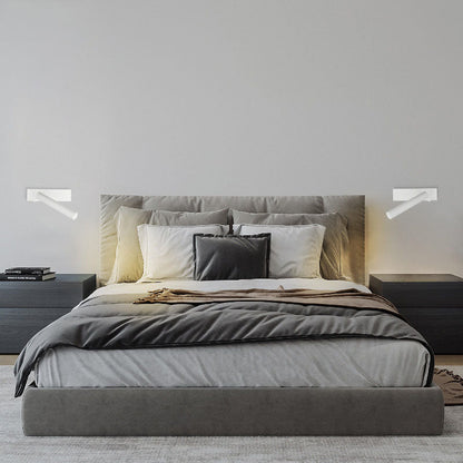 Floroux Applique Murale LED Rectangulaire | Angle Ajustable | Design Minimaliste | Lampe de Lecture | Lumière Chaude