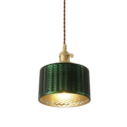 Floroux Chandelier Vintage Nordic | Brass & Green Glass | Pendant Lamp 1/2/3 Lights | Elegant Design