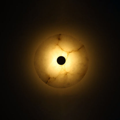 Floroux Applique LED Ronde | Design en Marbre de Luxe & Acrylique | Lumière Chaude | Moderne & Élégant pour Salon & Chambre