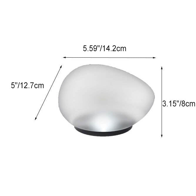 Floroux Solar LED Lampe d'extérieur | Verre sablé au design de galets | Éclairage de jardin durable