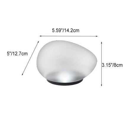 Floroux Solar LED Lampe d'extérieur | Verre sablé au design de galets | Éclairage de jardin durable
