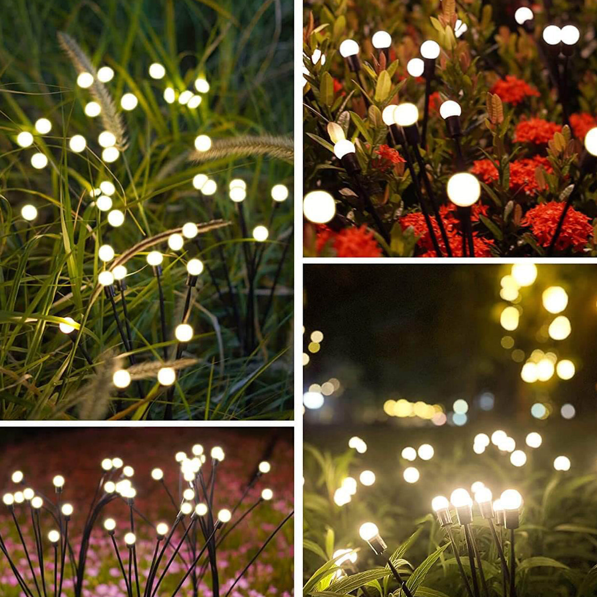 Floroux Firefly Solar LED Lamp Outdoor | Waterproof Lawn Lighting | Decorative Solar Lamp