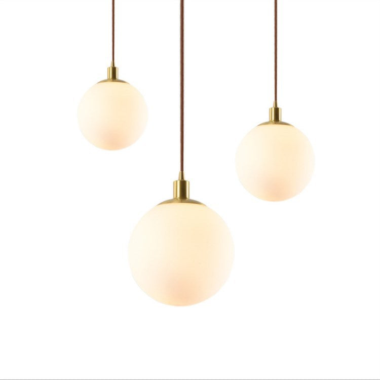 Floroux Lampe suspendue minimaliste | Boule blanche | Design scandinave | Éclairage moderne pour les espaces de vie