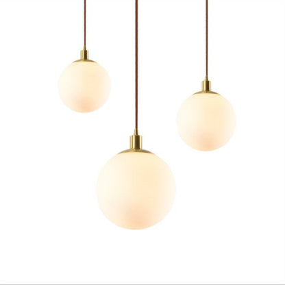 Floroux Lampe suspendue minimaliste | Boule blanche | Design scandinave | Éclairage moderne pour les espaces de vie